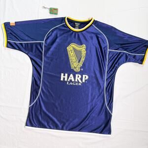 Vtg Y2K Harp Lager Beer Soccer Jersey Guinness - XL
